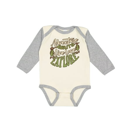

Inktastic Camping Hiking Trekking Adventure Gift Baby Boy or Baby Girl Long Sleeve Bodysuit