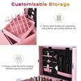 thumbnail image 2 of Byootique Nail Desk Mobile Station Rolling Makeup Manicure Table Unicorn Pink, 2 of 9