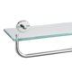 thumbnail image 1 of Estante de cristal para baño JQK TGS100L20-CH con toallero de 50 x 20 cm, 1 of 9