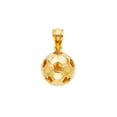thumbnail image 2 of Wellingsale 14k Yellow Gold Soccer Ball Sports Pendant (Size : 20 x 13 mm), 2 of 4