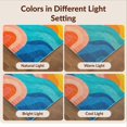 thumbnail image 7 of Design&I 8'x10' Washable Area Rug Shaped Funky Wavy Stripe Graphic Designer Contemporary Bathroom for King Size Bedroom, Under Bed, Sleek Flatweave Pet Friendly, 7 of 7