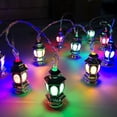 thumbnail image 1 of Lanterns Creative Decorative Lights Three Lamp Beads Colors Plastic LED String Light Lantern for Bar, 1 of 7