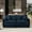 Blue, variant on Oversized Chenille Loveseat Sofa, Modular 2-Seater Cloud Couch, Deep Seat Comfy Sofa with Pillow Arms for Living Room, DIY Combination, Grey