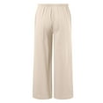 thumbnail image 5 of Yuanlong Womens Pants Baggy Pure Color Wide-Leg Drawstring Waisted Trousers Spring Summer Bottom Lightweight Casual Pant, 5 of 5