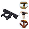 thumbnail image 1 of OULII 2 Pcs Équerre d'Angle de Pergola Renforcée Support de Toit en T en Métal Noir pour Patio, 1 of 8