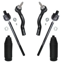 Detroit Axle - Front Tie Rods Kit for 2003-2011 Mercury Grand Marquis Ford Crown Victoria Lincoln Town Car 2004 2005 2006 2007 2008 2009 2010, 4 Inner & Outer Tie Rods, 2 Boots, Replacement