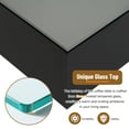 thumbnail image 6 of ON-TREND Square High Glossy Coffee Table with 16-color LED Strip Lights Modern Center Table with 5mm Frosted Tempered Glass Top for Living Room Black 27.5*27.5in, 6 of 15