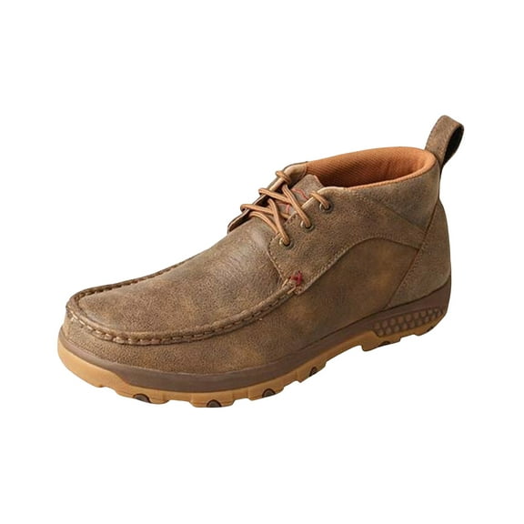 Men's Twisted X MXC0001 CellStretch Casual Chukka Driving Moc Bomber Full Grain Leather 11.5 W