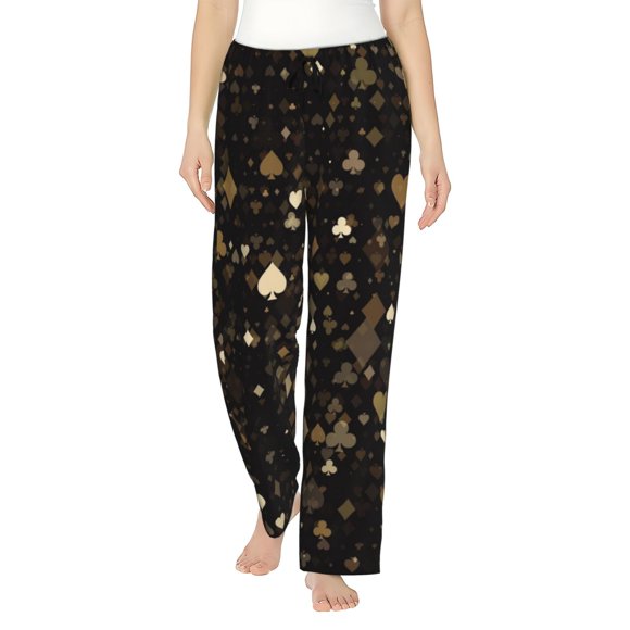 Balery Casino Pantalones de pijama para mujer, pijamas ultraligeros, pantalones de estar por casa-Small
