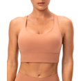 thumbnail image 1 of SURJDE Women's Strappy Sports Bra Medium Support Workout Training Top, 1 of 7