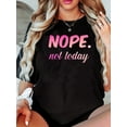 thumbnail image 1 of Camiseta básica para mujer verano SuaveWomen's Fashion Gradient Letters Nope Print T-shirt, Simple Casual Round Neck Comfortable T-shirt, Women's Casual Sports Outdoor T-shirtFather's Day, Mother's, 1 of 6