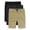 Tan/Navy/Black, variant on The Children's Place Boys Uniform Chino Shorts, 3-Pack, Sizes 4-16