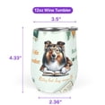thumbnail image 5 of Collie Mother Book Lover Living That Dog Mom Life Happy Mother's Day 12oz Stainless Steel Wine Tumbler Insulated Cup with Lid Collie Dog Lover Gifts Idea - 03004, 5 of 5