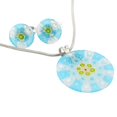 thumbnail image 4 of GlassOfVenice Murano Glass Millefiori Necklace and Earrings Set - Round Blue, 4 of 7