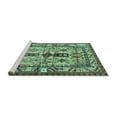 thumbnail image 2 of Ahgly Company Machine Washable Indoor Square Persian Turquoise Blue Traditional Area Rugs, 6' Square, 2 of 4