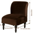 thumbnail image 2 of LiveGo Armless Accent Chair Cover, Stretch Velvet Armless Slipper Chair Slipcover, Universal Thin Fabric Removable Washable Armless Chair Cover Furniture Protector for Home Living Room Hotel, 2 of 6