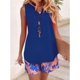 thumbnail image 4 of Jaimenalin Women'S Two Piece Short Sets Casual Oversized V Neck Shirts Shorts Outdoor Vacation Travel Outfit Flower Color 4 XL, 4 of 5