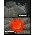 thumbnail image 4 of Little Donkey Andy&nbsp;Men's Fleece Lined Jacket Fuzzy Sherpa Full Zip Thermal Coat Lightweight Outwear for Fall Winter (Heather Gray M), 4 of 7