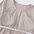 thumbnail image 5 of BUIGTTKLOP Cotton Nightgown for Women with Built in Bra Short Sleeve Soft Night Dress Full Length Loose Nightshirts, 5 of 6