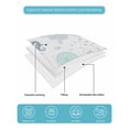 thumbnail image 5 of Quilts Twin XL Size, Coastal Soft Comforter Bedding Set for Bed, Turquoise Blue Turtle Starfish Coral Jellyfish Lightweight Quilted Bedspread with Pillow Cover(2 Pieces) for All Season, 68x98 Inch, 5 of 6