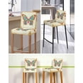 thumbnail image 5 of Vintage Butterfly Bar Stool Covers Set of 2, Retro Colorful Butterfly Stretch Washable Bar Chair Covers with Backs, Removable Pub Counter Height Chair Cover for Kitchen Dining Room Cafe, 5 of 7