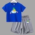 thumbnail image 3 of Conjuntos deportivos de verano para niños, camisetas de manga corta y pantalones de lucha de anime, conjuntos para niños y niñas de 3 a 13 años, 3 of 5