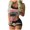 Multicolor, variant on SEMIMAY Print Lingerie Shorts Sleeveless Set Women Cami Lace Pajamas Sleepwear Women Suits & Sets
