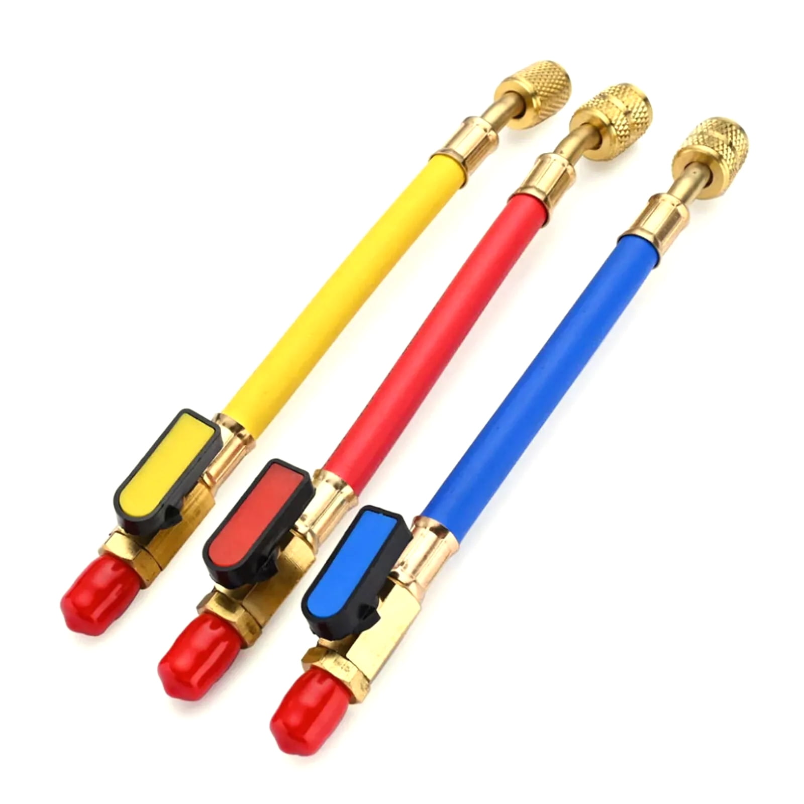TAPDRA Refrigeration Hose Kit, Ball Valves, 3 Pack, R134A R410A, HVAC Charging Tool, System Diagnostic Device