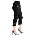 thumbnail image 5 of BLVB Women's Hiking Capri Pants Elastic Waist Lightweight Golf Cargo Crop Pants for Work Casual Office with Pockets, 5 of 7