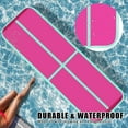thumbnail image 3 of CEOKS 3m/10ft 4inch Thick Inflatable Air Track Tumbling Gymnastic Mat Floor Home Training W/ Pump Fbsport, Pink&Green, 3 of 9
