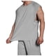 thumbnail image 5 of pstuiky Camisetas sin mangas para hombre, Camiseta deportiva sin mangas de cuello redondo, informal, de secado rápido, con botones y elástico, de color liso, para hombre Tops elegantes para mujer xxl, 5 of 5