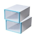 thumbnail image 2 of Stackable Shoe Boxes Plastic Storage Container with Clear Front Door, 13x9x5.5cm Medium Size for Sneakers & Heels, Ventilated & Sesolution Interlocking Design for Closet Organization and, 2 of 8