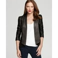 thumbnail image 2 of Noora Women's No-Zipper Black Motorcycle Leather jacket ST0298, 2 of 3