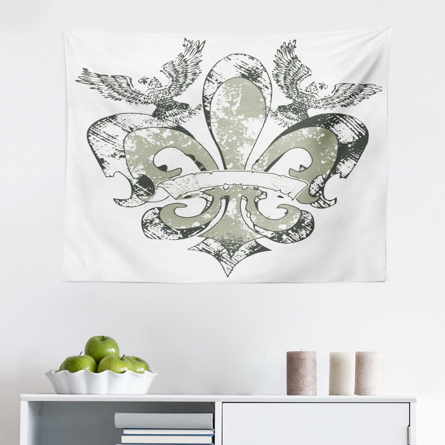 Fleur De Lis Tapestry, Lily Flower Nobility of Knights in Medieval Time
