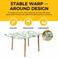thumbnail image 4 of Eucalyptus Leaves Table Cloths for 4 Foot Rectangle Tables, Sage Green Watercolor Farmhouse Patio Waterproof Elastic Fitted Tablecloths, Washable Rectangular Table Cover for Camping, 4 of 8