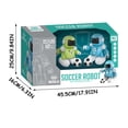 thumbnail image 4 of HLONK Jouets Robots pour Enfants Compétition de Soccer Robot Télécommandé RC Jouet Robot pour Enfants 2.4 g Multifonction Intelligent Intelligent Jouet de Soccer pour Garçons et Filles (2 R), 4 of 9