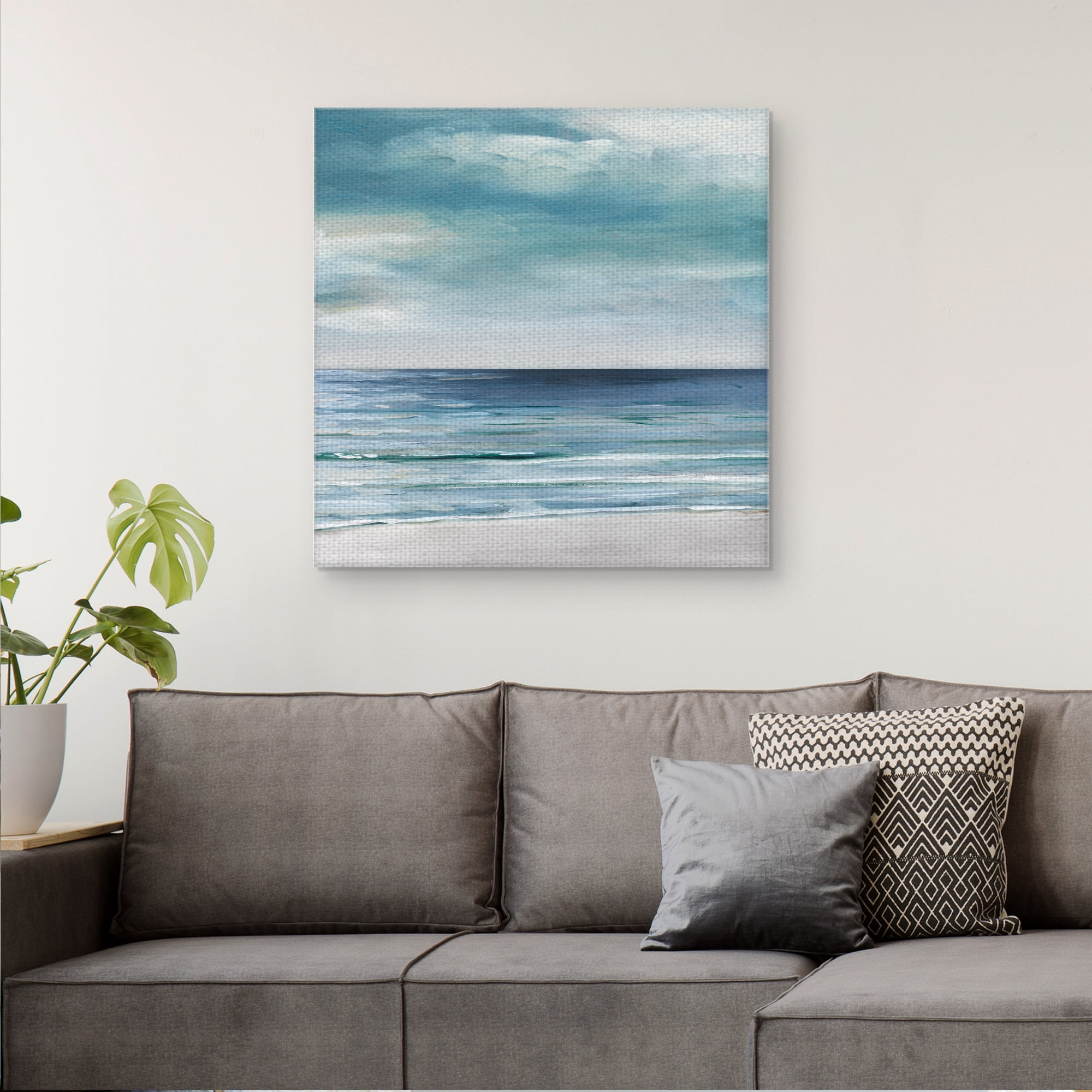 Fine Art Canvas Blue Silver Shore II by Sally Swatland Canvas Art Print