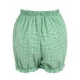 thumbnail image 5 of GEWSEY Women Gingham Boy Drewstring Shorts Smocked Plaid Bloomers Cute Frill Ruffle Sexy Micro Shorts Bottoms Y2k Pettipants (Green, XL), 5 of 6