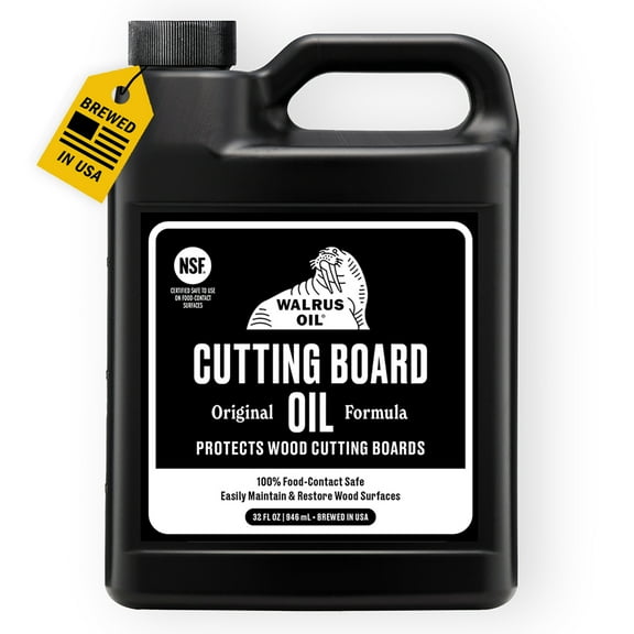 WALRUS OIL Cutting Board Oil 32 oz Bottle Preserves Wood Cutting Boards