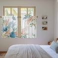 thumbnail image 3 of Beach Coastal Kitchen Curtains 54 Inch Length, Summer Nautical Coral Shell Botanical Tiers Curtains for Bathroom Bedroom Cafe, Light Filtering Small Window Treatment Short Drapes 2 Panels 42"Wx54"L, 3 of 8