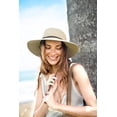 thumbnail image 4 of FURTALK Sombrero de sol de ala ancha para mujer con cordón de viento UPF Sombreros de paja de verano para mujer, 4 of 5