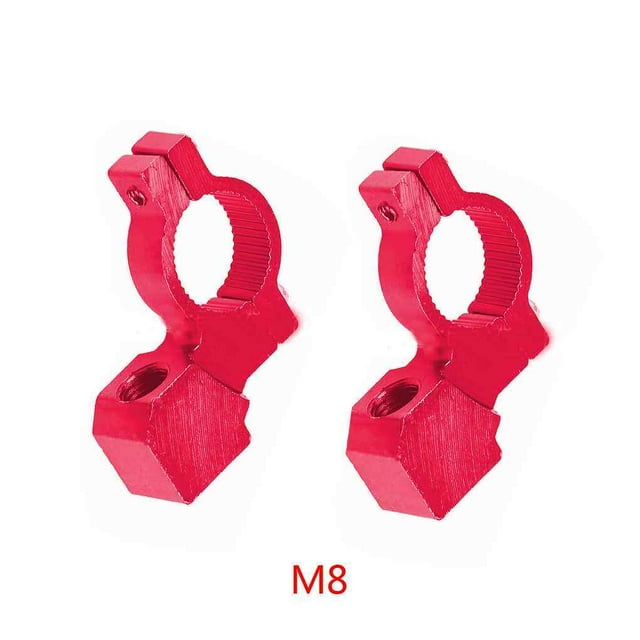2pcs For Honda Yamaha 8mm/10mm Mirror Handlebar Thread Motorcycle Handlebar Rearview Mirror Holder Clamp Aluminum Alloy Mount Adapter