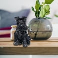 thumbnail image 4 of Estatuilla de Schnauzer sentado, decoración de mesa, escultura de Animal, decoración de perro mascota en miniatura para estudio en casa, colección de Negro Colco estatuilla de Schnauzer, 4 of 8