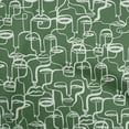 thumbnail image 1 of oneOone Velvet Green Fabric Abstract Face Sewing Material Print Fabric By The Yard 58 Inch Wide, 1 of 7