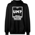 thumbnail image 2 of OXI Hoodie Sweatshirt - Um The Element of Confusion, Basic Casual Hoodie for Men's and Women Fleece Hoodie Long Sleeve - Black Medium, 2 of 3