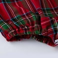thumbnail image 4 of FYEGRE Stylish Two Piece Girls Outfit Long Sleeve Solid Top and Sleeveless Plaid Childrens Coordinated Suit Set Red 24-36 Months, 4 of 9