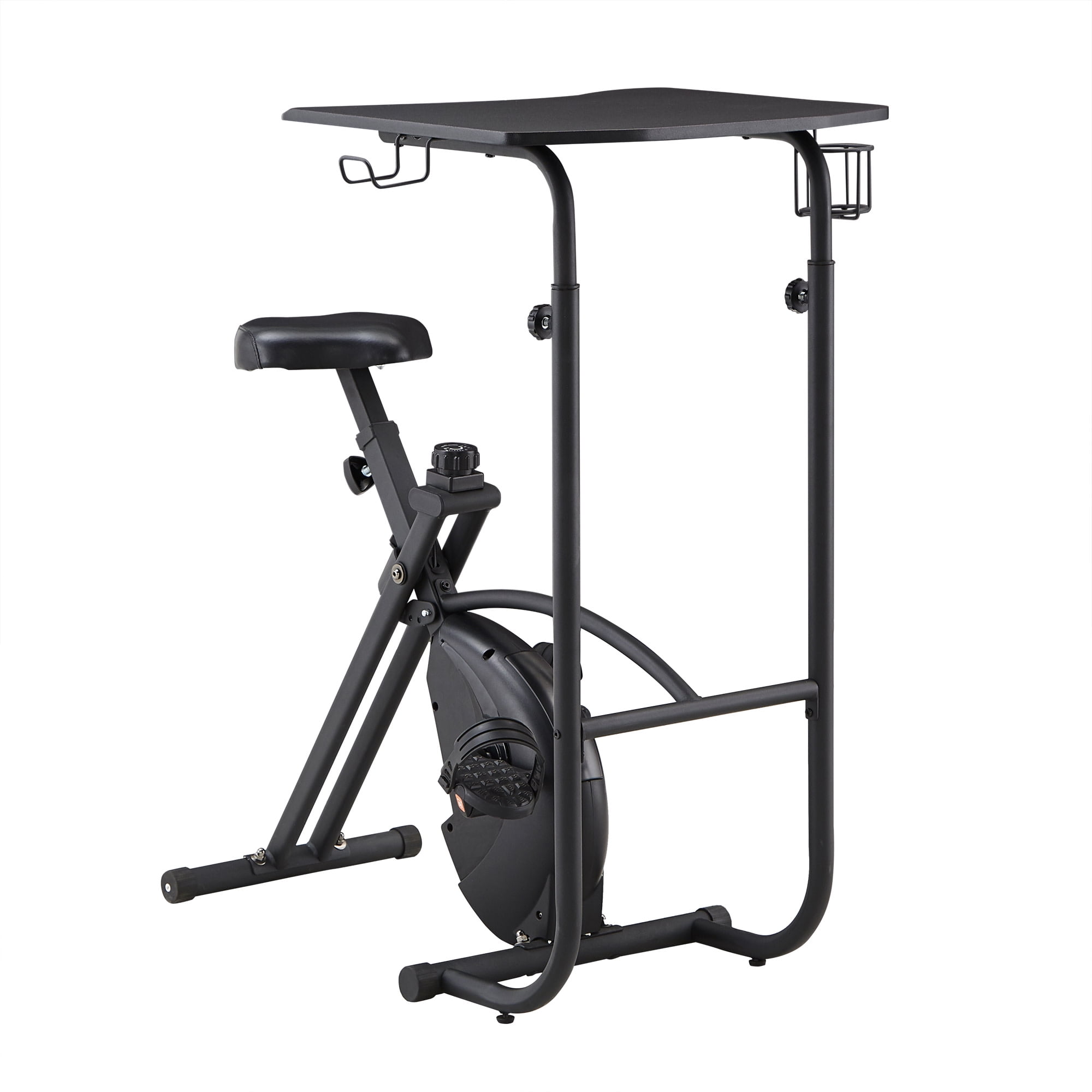 Weston Home Huntley Exercise Bike Desk, Black Finish