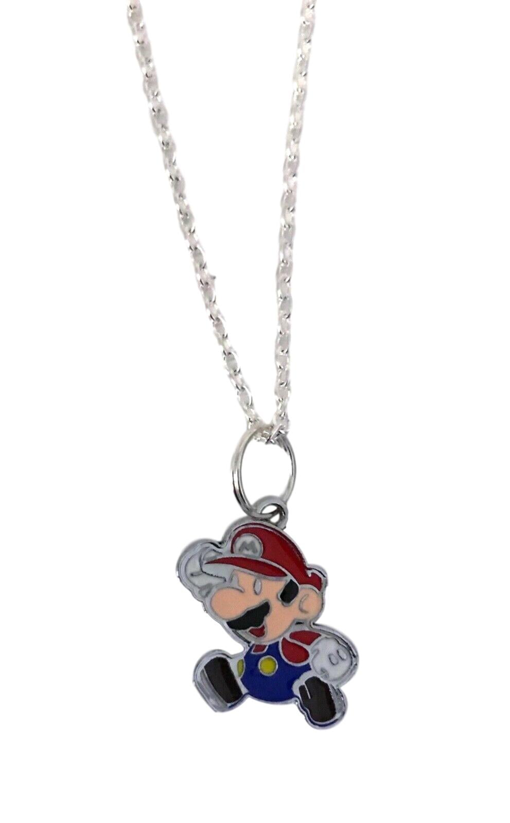 Super Mario Pendant Necklace Video Game Fan Jewelry