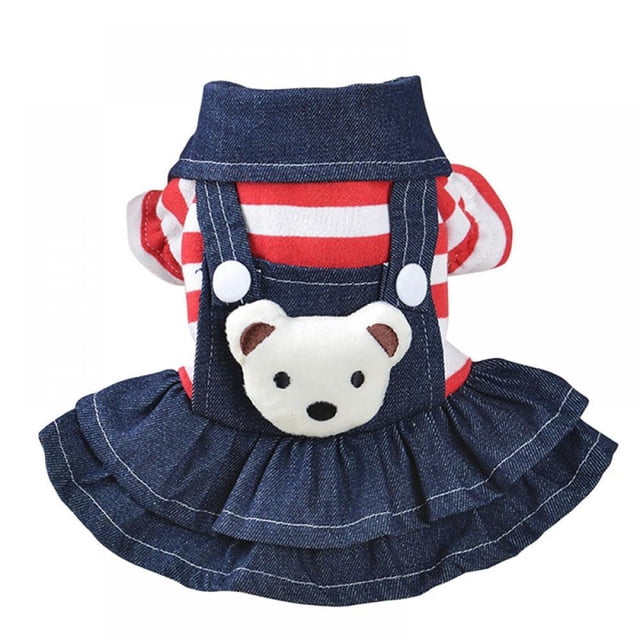 Chien Robe Jean Printemps Automne Denim Cow-Boy Jupes Robes pour les Chiens de Compagnie Chiot