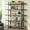 Grey, variant on PulseFay Heavy Duty 4-Tier Industrial Bookcase, 47" Wide Wood Bookshelf for Home Office, 120lbs Shelf Capacity, Rustic Open Shelving Display with Reinforced Horizontal Shelf for Living Room Bedroom